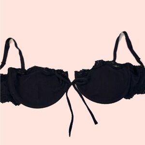 SKIMS Summer Mesh Lace Balconette Bra – Onyx Black – 34DDD – New with Tags